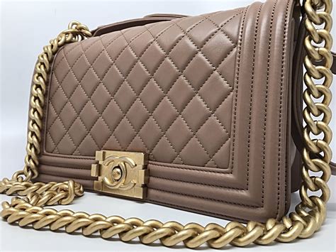 boy chanel handbag beige|Chanel boy bag price.